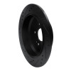 R1 2005-2018 Acura RDX Rear Right Drilled & Slotted Black Brake Rotor