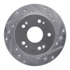 R1 1997-2015 Acura ILX Rear Right Drilled & Slotted Silver Brake Rotor