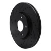 R1 2011-2025 Buick Encore GX Front Left Drilled & Slotted Black Brake Rotor