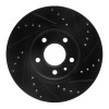 R1 2011-2025 Buick Encore GX Front Left Drilled & Slotted Black Brake Rotor