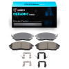 R1 05-14 Infiniti FX37 Front Ceramic Brake Pads & Hardware Kit