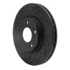 R1 07-25 Chrysler 200 Front Left Drilled & Slotted Black Brake Rotor
