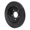 R1 07-25 Chrysler 200 Front Left Drilled & Slotted Black Brake Rotor