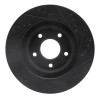 R1 07-25 Chrysler 200 Front Left Drilled & Slotted Black Brake Rotor