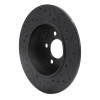 R1 05-23 Chrysler 300 Rear Left Drilled & Slotted Black Brake Rotor ECB-39016L