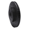 R1 05-23 Chrysler 300 Front Right Drilled & Slotted Black Brake Rotor ECB-39015R