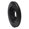 R1 05-23 Chrysler 300 Front Left Drilled & Slotted Black Brake Rotor ECB-39015L