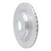 R1 2013-2019 Mercedes-Benz GLE400 Rear Right Drilled & Slotted Silver Brake Rotor