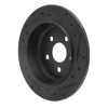 R1 03-10 Chrysler PT Cruiser Rear Left Drilled & Slotted Black Brake Rotor