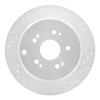 R1 2005-2018 Acura RDX Rear Right Drilled & Slotted Silver Brake Rotor