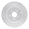 R1 2005-2018 Acura RDX Rear Right Drilled & Slotted Silver Brake Rotor