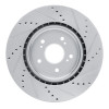 R1 2019-2025 Acura RDX Front Left Drilled & Slotted Silver Brake Rotor