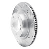R1 2007-2022 Lexus LX570 Front Right Drilled & Slotted Silver Brake Rotor