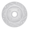 R1 1974-1980 Ford Pinto Front Right Drilled & Slotted Silver Brake Rotor