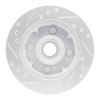 R1 1974-1980 Ford Pinto Front Right Drilled & Slotted Silver Brake Rotor