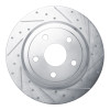 R1 2011-2022 Dodge Durango Rear Right Drilled & Slotted Silver Brake Rotor