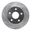 R1 2002-2024 Chrysler Aspen Front Left Drilled & Slotted Silver Brake Rotor