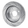 R1 2002-2024 Chrysler Aspen Front Left Drilled & Slotted Silver Brake Rotor