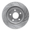 R1 2002-2024 Chrysler Aspen Front Left Drilled & Slotted Silver Brake Rotor