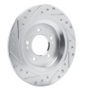 R1 2021-2025 Hyundai Tucson Rear Right Drilled & Slotted Silver Brake Rotor