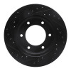 R1 01-04 Honda Passport Front Right Drilled & Slotted Black Brake Rotor