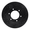R1 01-04 Honda Passport Front Left Drilled & Slotted Black Brake Rotor