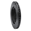 R1 2005-2023 Chrysler 300 Front Right Drilled & Slotted Black Brake Rotor