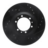 R1 92-02 Acura SLX Front Right Drilled & Slotted Black Brake Rotor