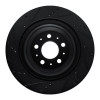 R1 2017-2025 Tesla Model 3 Rear Right Drilled & Slotted Black Brake Rotor
