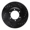 R1 84-87 Isuzu Pickup Front Right Drilled & Slotted Black Brake Rotor