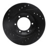 R1 84-87 Isuzu Pickup Front Right Drilled & Slotted Black Brake Rotor