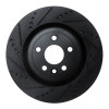 R1 2017-2020 Jaguar I-Pace Rear Left Drilled & Slotted Black Brake Rotor