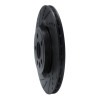 R1 2017-2020 Jaguar I-Pace Rear Left Drilled & Slotted Black Brake Rotor