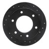 R1 88-95 Isuzu AMIGO Rear Right Drilled & Slotted Black Brake Rotor