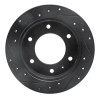 R1 88-95 Isuzu AMIGO Rear Right Drilled & Slotted Black Brake Rotor