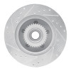 R1 1991-1996 Buick Roadmaster Front Right Drilled & Slotted Silver Brake Rotor