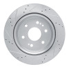 R1 2019-2025 Cadillac Escalade ESV Rear Right Drilled & Slotted Silver Brake Rotor