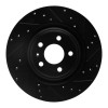 R1 2008-2025 Audi A4 (Mexico) Rear Right Drilled & Slotted Black Brake Rotor