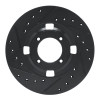 R1 83-89 Isuzu Impulse Front Left Drilled & Slotted Black Brake Rotor