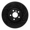 R1 15-26 BMW X1 (USA/Canada) Front Right Drilled & Slotted Black Brake Rotor