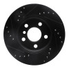 R1 14-24 Mini Cooper (Excl Clubman) Front Right Drilled & Slotted Black Brake Rotor