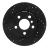 R1 14-24 Mini Cooper (Excl Clubman) Front Left Drilled & Slotted Black Brake Rotor