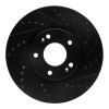 R1 12-16 Kia Sportage (USA/Canada) Front Right Drilled & Slotted Black Brake Rotor