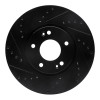 R1 12-16 Kia Sportage (USA/Canada) Front Left Drilled & Slotted Black Brake Rotor