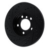 R1 11-16 Mini Cooper Paceman Front Right Drilled & Slotted Black Brake Rotor ECB-32009R