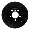 R1 11-16 Mini Cooper Paceman Front Right Drilled & Slotted Black Brake Rotor ECB-32009R