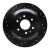 R1 09-10 Kia BORREGO Rear Left Drilled & Slotted Black Brake Rotor