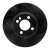 R1 02-08 Mini Cooper (Excl Clubman) Front Right Drilled & Slotted Black Brake Rotor