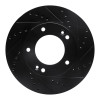R1 03-06 Kia Sorento Front Right Drilled & Slotted Black Brake Rotor
