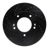 R1 03-06 Kia Sorento Front Left Drilled & Slotted Black Brake Rotor